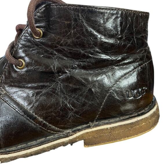 Ugg 3275 Leighton Chukka Lace Up Brown Leather Mens Ankle Boots Shoes sz 10 - Picture 11 of 16